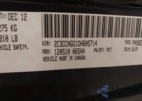2013 Chrysler 300 300S from USA, damaged, VIN 2C3CCAGG1DH605714